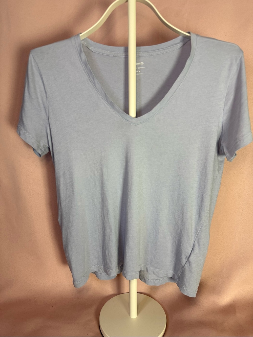 Madewell - Baby Blue V-Neck 100% Softfade Cotton Tee - Size S